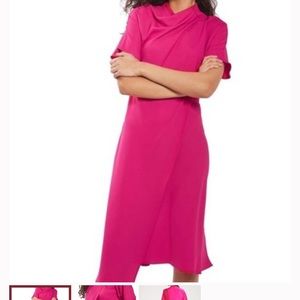 NWT TOPSHOP Origami drape midi dress